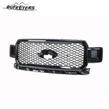 BUFEETERS  Front Upper Grille Grill Assembly Fit For 2018 2019 2020 Ford F-150,Honeycomb Style,Gloss Black