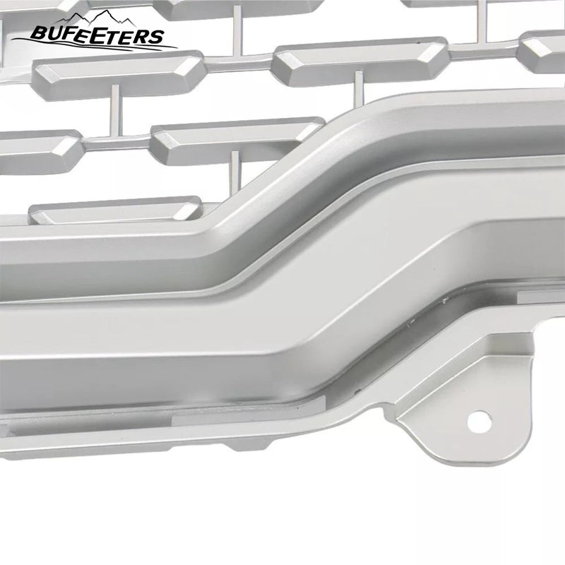 BUFEETERS Front Bumper Upper Grille Fit For 2019 2020 2021 GMC Sierra 1500,Denali Style,Silver