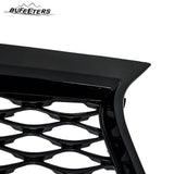 BUFEETERS  Front Bumper Upper Grille With Camera Option Fit For 2016 2017 2018 2019 2020 INFINITI QX60,Mesh Style,Gloss Black