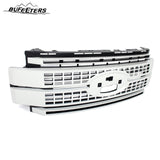 BUFEETERS Front Bumper Upper Grille Fit For 2017 2018 2019 F-250 F-350 F-450 F-550 Super Duty,Platinum Style,Oxford White&Matte Black