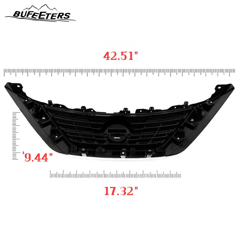 BUFEETERS  Front Bumper Upper Grille Fit For 2016 2017 2018 Nissan Altima Sedan,Mesh Style,Chrome&Black