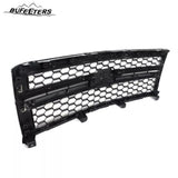 BUFEETERS Front Bumper Upper Grille Fit For 2014 2015 Chevy Silverado 1500,Honeycomb Style,Chrome&Silver