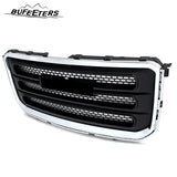 BUFEETERS Front Bumper Upper Chrome Grille Fit For 2013 2014 2015 2016 GMC Acadia SLT,Mesh Style,Chrome& Matte Black