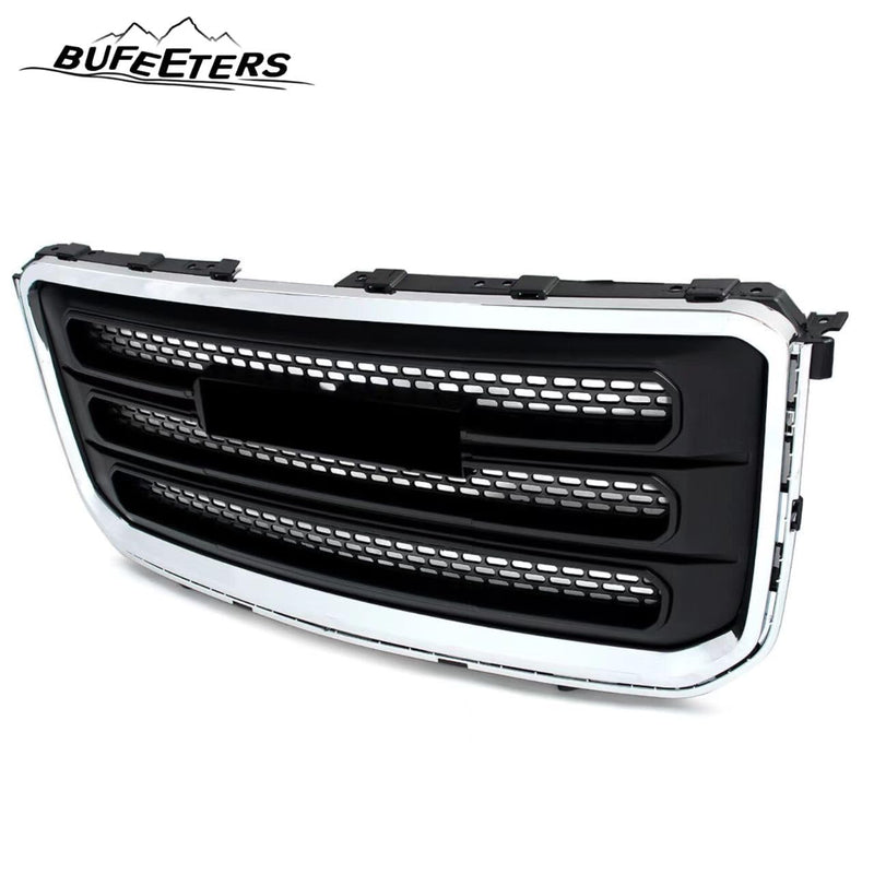 BUFEETERS Front Bumper Upper Chrome Grille Fit For 2013 2014 2015 2016 GMC Acadia SLT,Mesh Style,Chrome& Matte Black