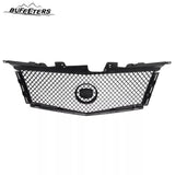BUFEETERS  Front Bumper Upper Grille Fit For 2008 2009 2010 2011 2012 2013 Cadillac CTS,Mesh Style,Gloss Black