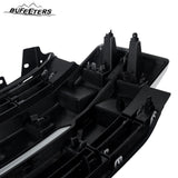 BUFEETERS Front Bumper Upper Grille Fit For 2017 2018 2019 F-250 F-350 F-450 F-550 Super Duty,Lariat Style,UX Ingot Silver&Matte Black