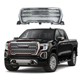 BUFEETERS Front Bumper Upper Chrome Grille Fit For 2019 2020 2021 GMC Sierra 1500 Denali,Factory Style