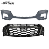 BUFEETERS  12PCS Front Bumper Cover RS Grille Assembly Kit Complete Fit For 2022 2023 2024 Chevy Chevrolet Traverse,Horizontal Billet Style,Black