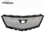 BUFEETERS   Front Bumper Upper Grille Fit For 2016 2017 2018 2019 2020 2021 2022 Cadillac XT5,Diamond Style,Black