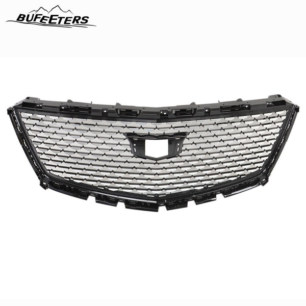BUFEETERS   Front Bumper Upper Grille Fit For 2016 2017 2018 2019 2020 2021 2022 Cadillac XT5,Diamond Style,Black