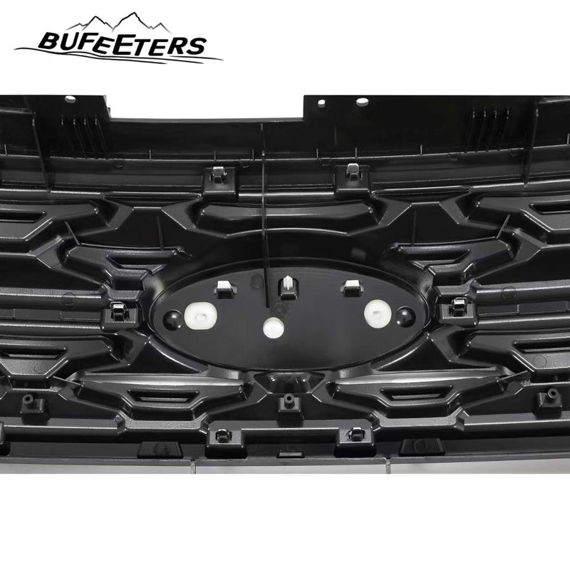 BUFEETERS   Front Bumper Upper Grille Fit For 2018 2019 Ford Explorer XLT,Factory Style,Chrome&Black