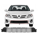 BUFEETERS Front Bumper Lower Grille Grill Fit For Toyota Corolla 2011 2012 2013,Black