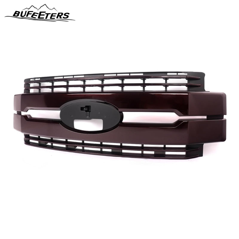 BUFEETERS Front Bumper Upper Grille Fit For 2017 2018 2019 F-250 F-350 F-450 F-550 Super Duty,
Lariat Style,Magma Red&Matte Black