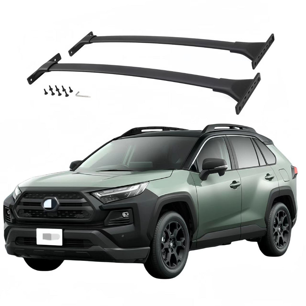 BUFEETERS Roof Rack Cross Bars Fit For 2019 2020 2021 2022 2023 2024 Toyota RAV4 Adventure TRD Off-Road,OE Style,Black,165 lbs