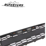 BUFEETERS  Front Bumper Upper Grille Fit For 2021 2022 2023 Ford Bronco,Raptr Style,Matte Black,Lights Amber