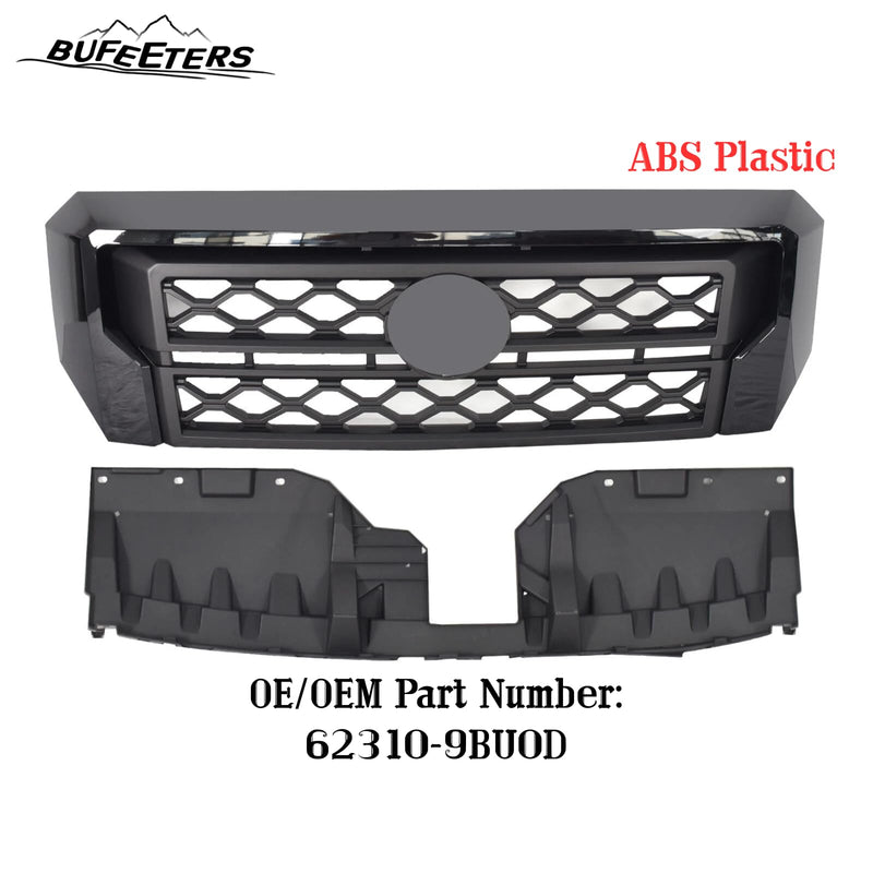 BUFEETERS Front Bumper Upper Grille Fit For 2022 2023 2024 Nissan Frontier,Factory Style,Black