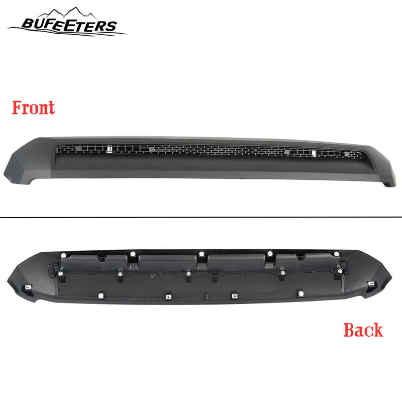 BUFEETERS 2PCS Front Grille&Hood Bulge Molding Fit For 2014 2015 2016 2017 2018 2019 2020 Toyota Tundra,Mesh Style,Matte Black