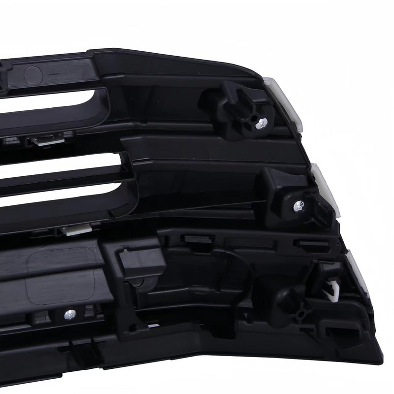BUFEETERS   Front Grille Bumper Upper Lower Fit For 2017 2018 2019 Toyota Highlander,Black+Silver