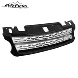 BUFEETERS Front Bumper Upper Grille Fit For 2014 2015 2016 2017 Range Rover Sport,Honeycomb Style,Black&Silver