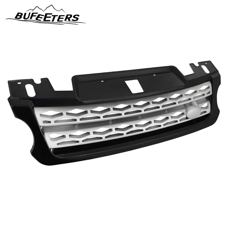 BUFEETERS Front Bumper Upper Grille Fit For 2014 2015 2016 2017 Range Rover Sport,Honeycomb Style,Black&Silver