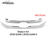 BUFEETERS 2PCS Front Upper & Center Grille Chrome Trim Fit For 2011 2012 2013 2014 Ford Edge,Factory Style,Chrome&Silver
