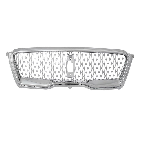 BUFEETERS Front Bumper Upper Grille Grill Fit For 2019 Lincoln MKC, Mesh Style,Chrome Silver  
 