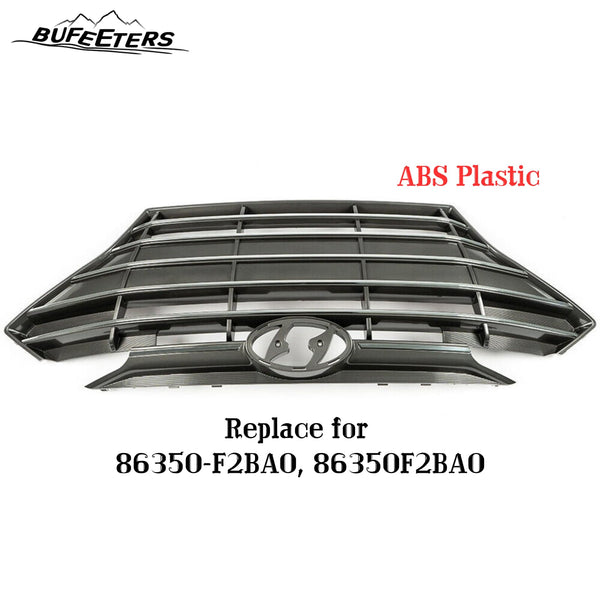 BUFEETERS     Front Bumper Upper Grille With Chrome Trim Fit For 2019 2020 Hyundai Elantra