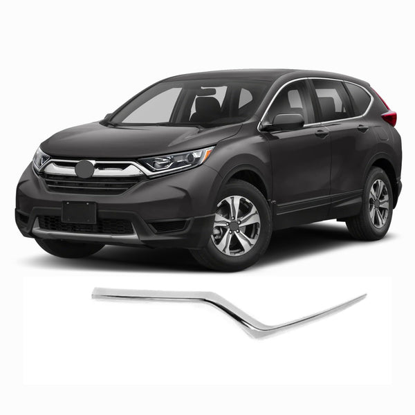 BUFEETERS Front Headlight Trim Molding Grille Driver Left Fit For 2017 2018 2019 Honda CRV CR-V,Factory Style,Chrome&Silver