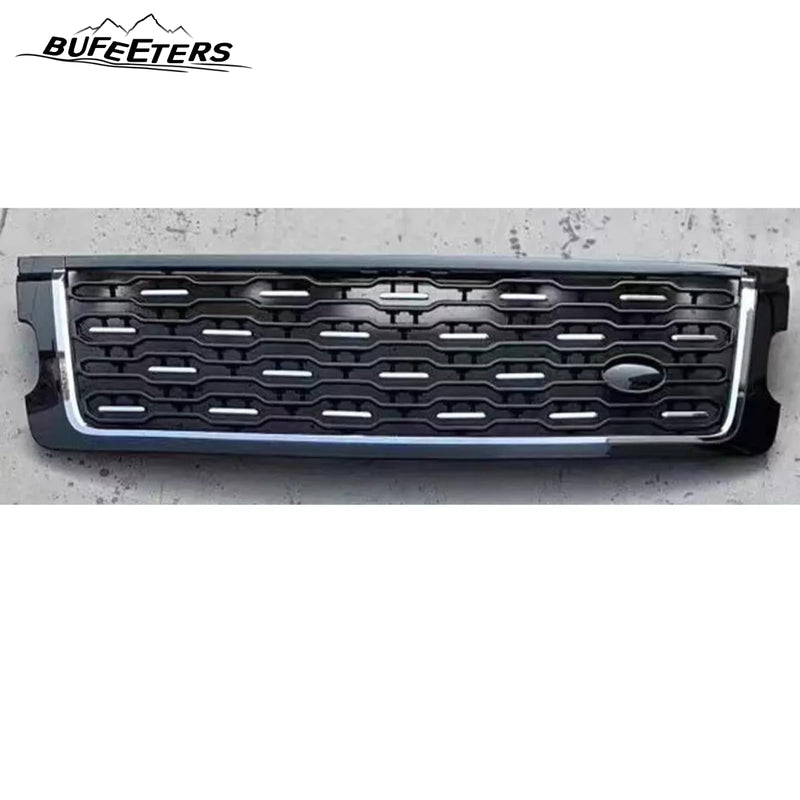 BUFEETERS   Front Grille Mesh Vent Cover Grill Bar Fit For Range Rover 2018+ SVA,Black&Silver