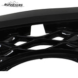BUFEETERS  Front Bumper Upper Grille Fit For 2022 2023 INFINITI QX60,Mesh Style,Gloss Black