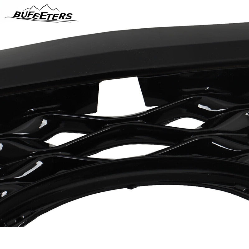 BUFEETERS  Front Bumper Upper Grille Fit For 2022 2023 INFINITI QX60,Mesh Style,Gloss Black