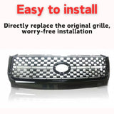 BUFEETERS Front Upper Grille Fit For 2014 2015 2016 2017 2018 2019 2020 2021 Toyota Tundra,Mesh Style,Gloss Black