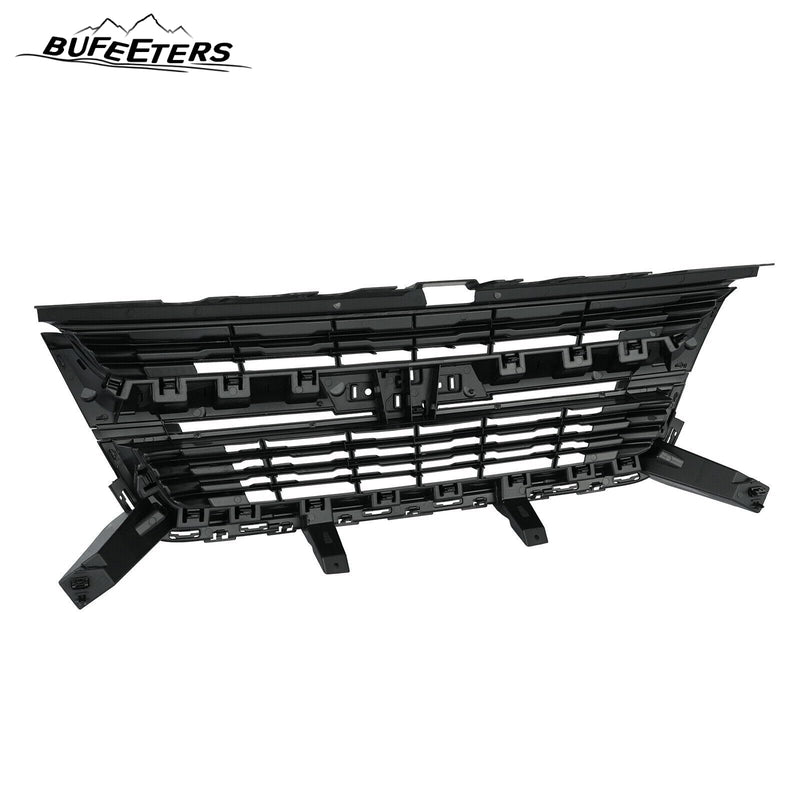 BUFEETERS Front Bumper Upper Grille Fit For 2015 2016 2017 2018 2019 2020 Chevrolet Colorado,Mesh Style,Gloss Black