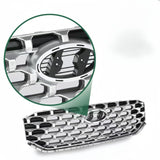 BUFEETERS   Front Bumper Upper Grille Fit For 2021 2022 2023 Hyundai Santa Fe,Honeycomb Mesh Style,Black&Chrome