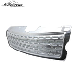 BUFEETERS Front Bumper Upper Grille Fit For 2013 2014 2015 2016 2017 Land Rover Range Rover Vogue L405,Mesh Style,Gray&silver