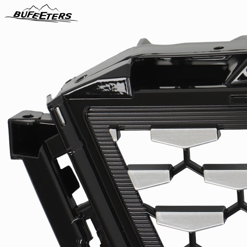 BUFEETERS   Front Bumper Upper Grille Fit For 2016 2017 2018 2019 2020 2021 2022 Cadillac XT5,Diamond Style,Black