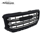 BUFEETERS Front Bumper Grille  Fit For 2016 2017 2018 2019 Gmc Sierra 1500,Horizontal Billet Style,Black &Bright Chrome Plating