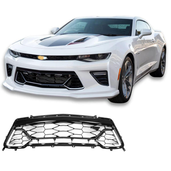 BUFEETERS Front Lower Grille Painted Black Fit For 2016 2017 2018 Chevrolet Camaro SS #84040596