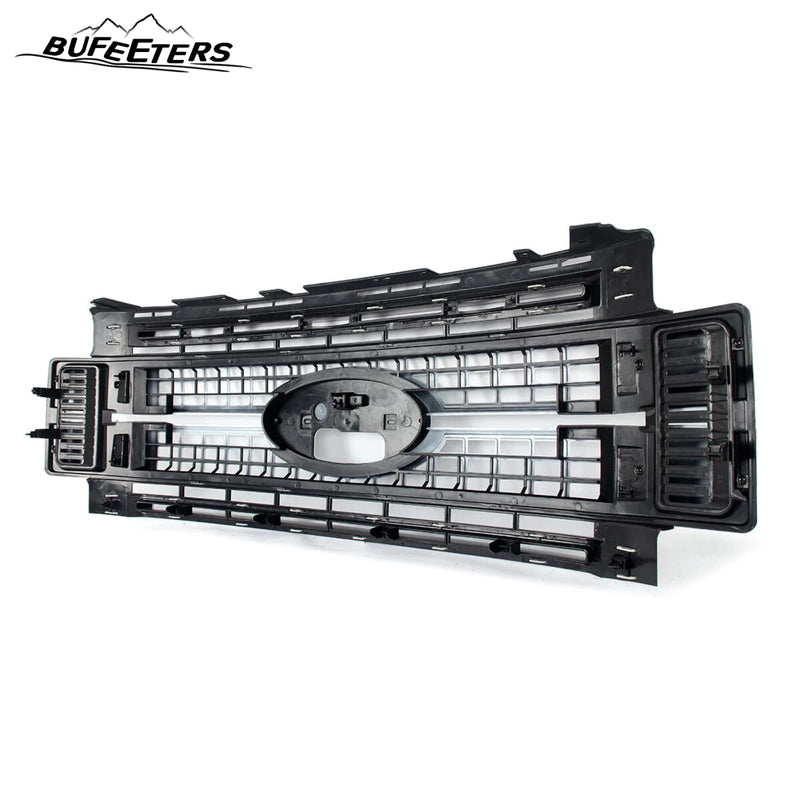 BUFEETERS Front Bumper Upper Grille Fit For 2017 2018 2019 F-250 F-350 F-450 F-550 Super Duty,Platinum Style,Oxford White&Matte Black