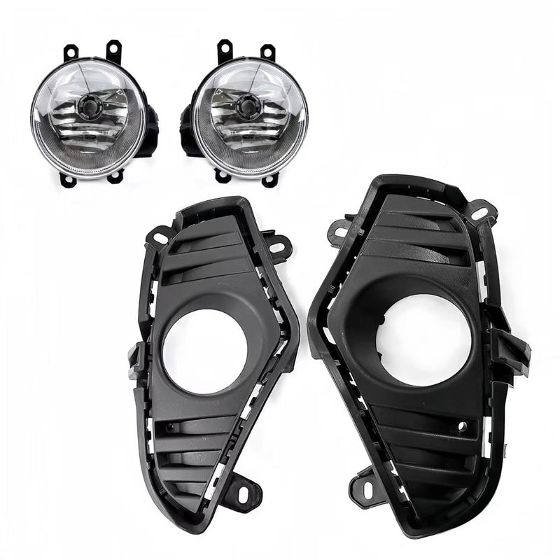 BUFEETERS  Front Bumper Upper Lower Grille Fog Light Cover Fit For Toyota RAV4 2019-2022 ,Honeycomb Style,Black