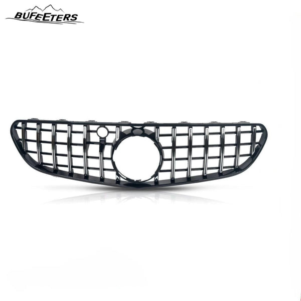 BUFEETERS  Front Bumper Upper Grille Fit For 2014 2015 2016 2017 2018 2019 2020 Mercedes Benz W217 S63(ONLY!) AMG Pre-/Facelift,GT Style,Chrome&Black