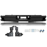 BUFEETERS Rear Step Bumper Assembly Fit For Chevy Silverado 1500 GMC Sierra 2014 2015 2016 2017 2018,Black