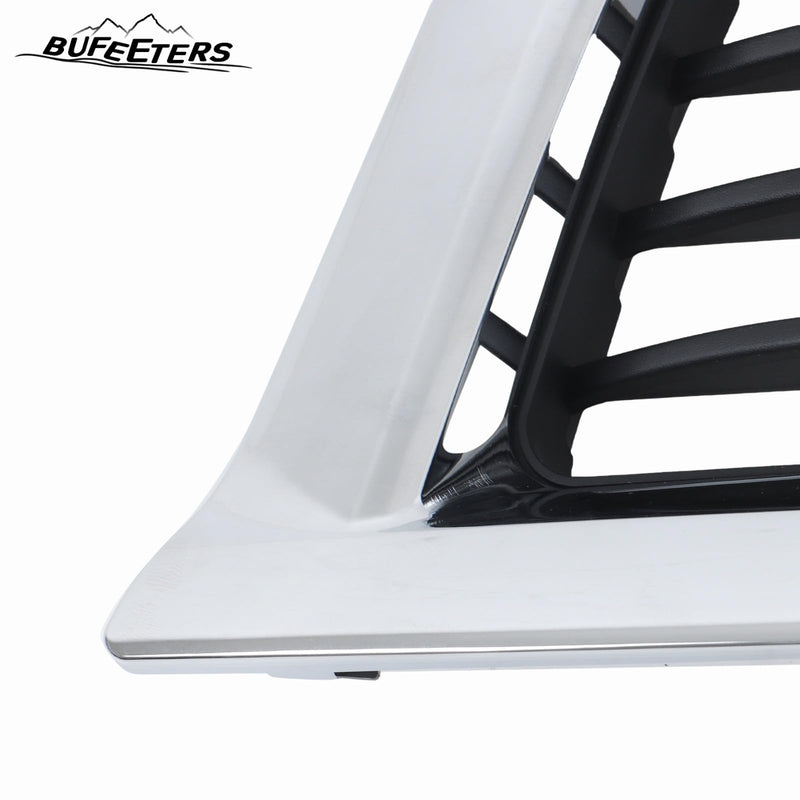 BUFEETERS  Front Bumper Lower Grille Fit For 2015 2016 2017 INFINITI QX80,Mesh Style,Chrome&Black