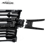 BUFEETERS Front Bumper Upper Grille Fit For 2019 2020 2021 Chevy Silverado 1500,Factory Style,WA636R Silver lce Metallic&Matte Black
