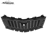 BUFEETERS Front Bumper Upper Grille W/o Camera Hole Fit For 2016 2017 2018 2019 2020 2021 2022 2023 Cadillac XT5,Sky Diamond Style,Silver&Black