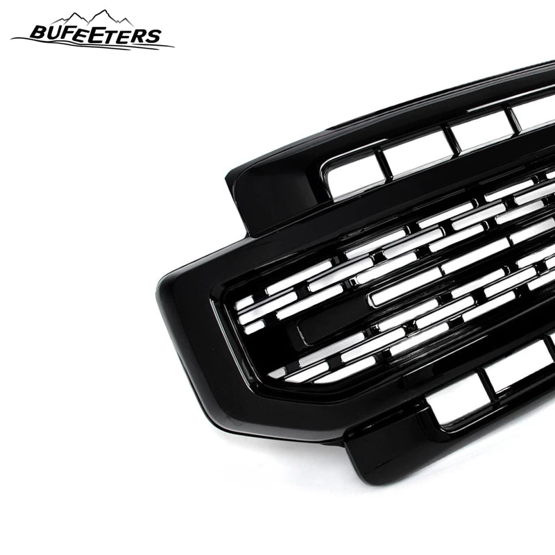 BUFEETERS Front Bumper Upper Grille Fit For 2020 2021 2022 F-250 F-350 F-450 F-550 Super Duty,Lariat Sport Style,Gloss Black
