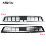 BUFEETERS  Front Bumper Lower Grille Fit For 2015 2016 2017 INFINITI QX80,Mesh Style,Chrome&Black