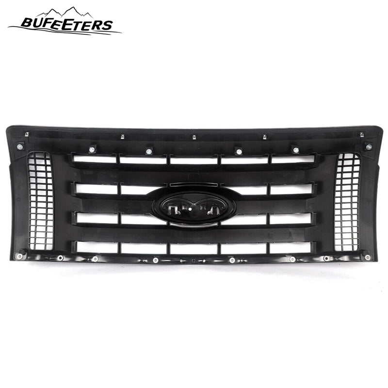 BUFEETERS  Front Bumper Grille Upper Grill Fit For 2009 2010 2011 2012 2013 2014 Ford F-150 F150 XLT,Factory Style,Matte Black