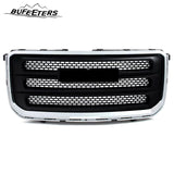 BUFEETERS Front Bumper Upper Chrome Grille Fit For 2013 2014 2015 2016 GMC Acadia SLT,Mesh Style,Chrome& Matte Black