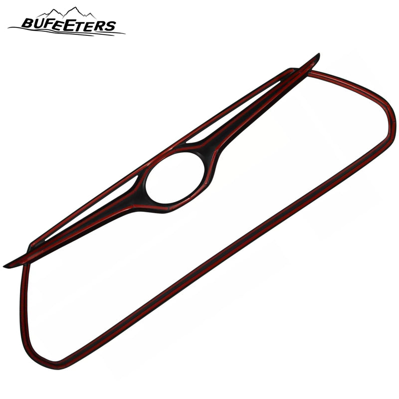 BUFEETERS Pure Black Garnish Frame Front Grille Cover Trim Fit For 2020 2021 2022 Toyota Highlander